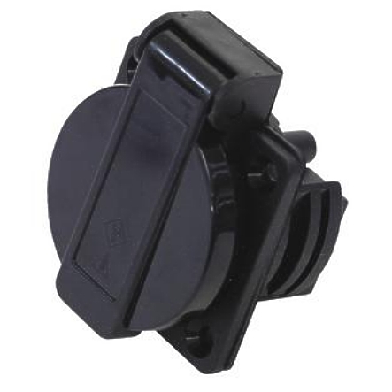 39-867-00810-Einbausteckdose Steckdose IP54 Einbaudose 230V 16A Schutzkontakt Dose Schwarz