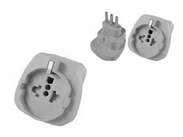 reisestecker_reiseadapter-41-679-05240-22 Reiseadapter Italien Uruguay Stecker auf 3pol Steckdose