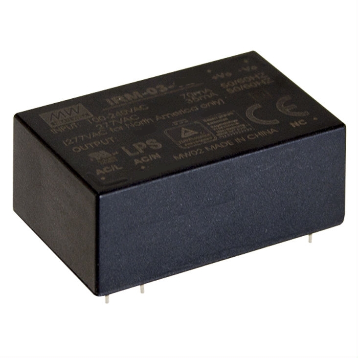 93-806-00574_IRM03_Serie 12V Netzteil 12V 3W Mini Netzteil für Platineneinbau 230VAC 37x24x15mm