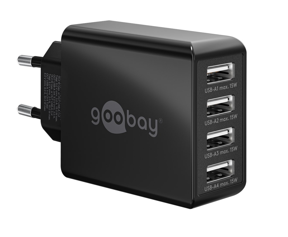 4-fach USB Netzteil für Handy Smartphones Tablets max 30W Ladeleistung 4-fach USB Netzteil für Handy Smartphones Tablets max 30W Ladeleistung