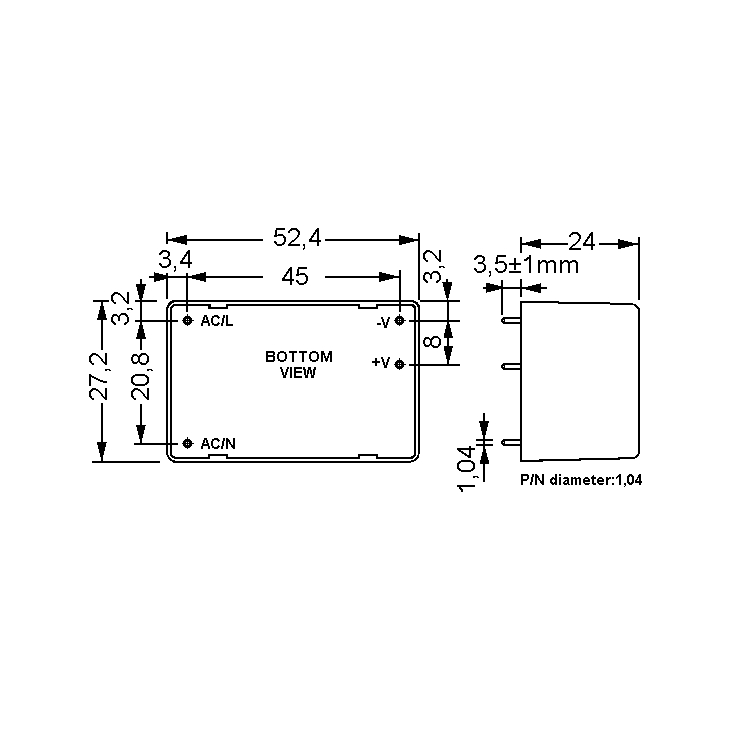 12V-Platinen-Netzteil-ZG1-93-806-00465