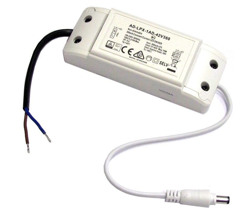 LED Treiber 350mA bis 15W Konstantstrom Auto Range 27-42V 330mA 340mA 350mA 360mA 370mA mit Hohlstecker