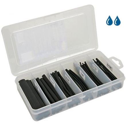 42-690-00442-Schrumpfschlauch-mit-Kleberb280QJs6gJbzG Schrumpfschlauch wasserdicht mit Klebstoff 85-tlg Sortiment in Kunststoffbox Wärmeschrumpfschlauch