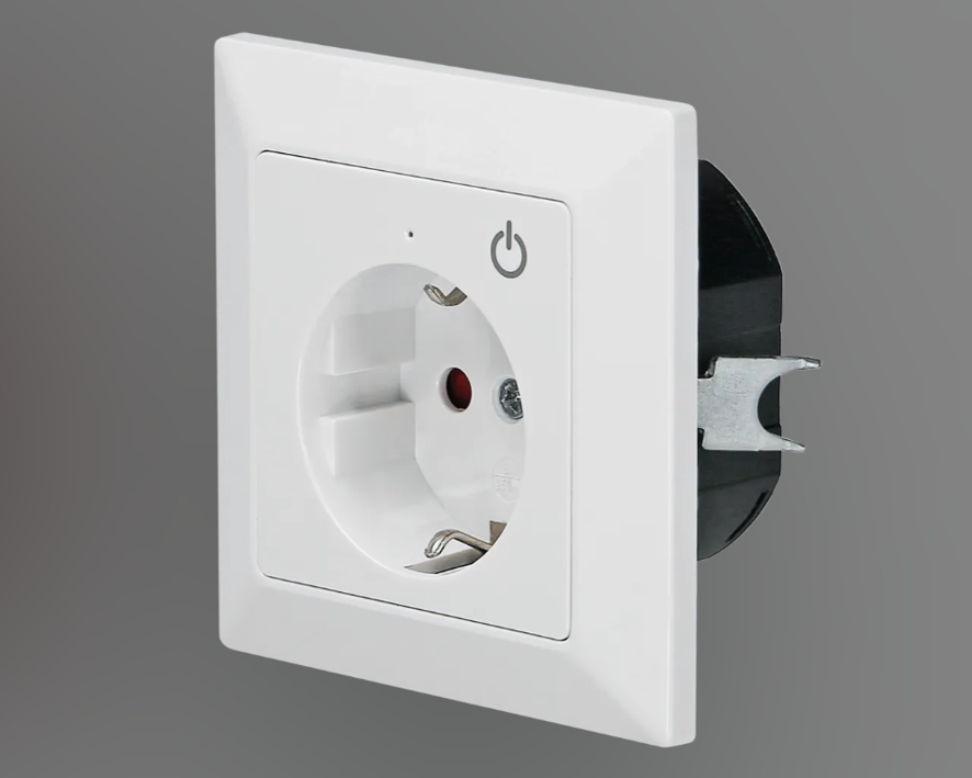 WIFI Steckdose mit Smarthome APP 80x80mm Blende 55x55mm RW Reinweiss
