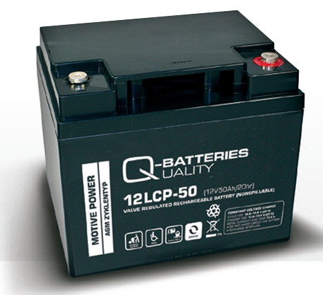 12V_50Ah_Bleiakku_33-175-01520 12V Bleiakku 12V 50Ah Q-Batt OEM 198x171x166mm M6 Schrauben