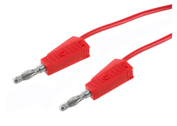 Laborkabel_rot_4mm_Stecker_90-681-00003 1m Laborkabel Messkabel ROT mit 2x 4mm Bananenstecker