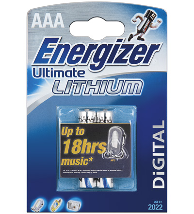 AAA Micro Batterie Lithium LR03 2-er Pack