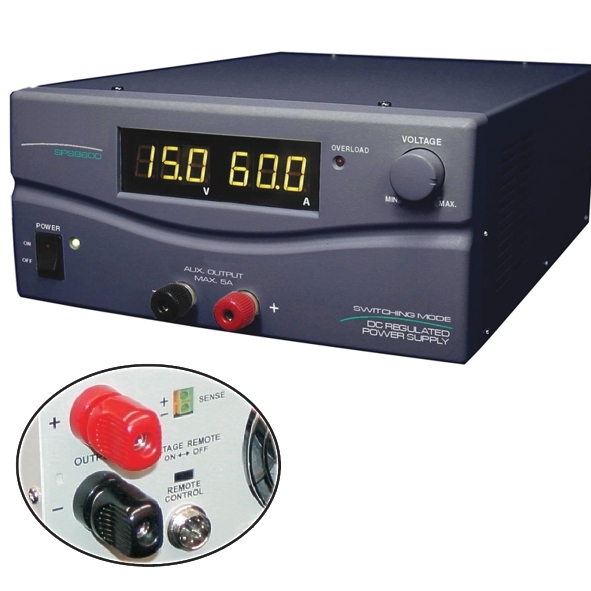 60A_Labornetzteil_93-808-00810_B3 Labornetzteil Labornetzgerät 1-15V 60A 900Watt Model 9600