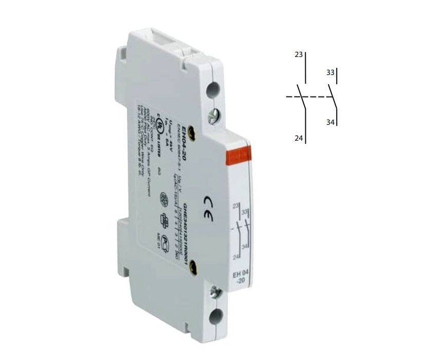 Hilfskontakt_ABB_EH04-20N_47-870-00204_B01 Hilfskontakt 2xSchliesser Hutschiene EH04-20N Zubehör für Schütze ESB-Serie