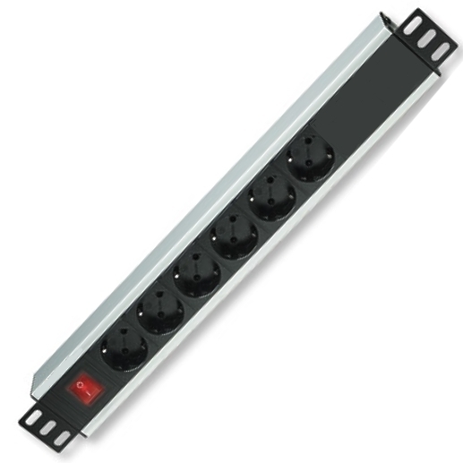 19zoll-steckdose-6fach-Steckdosenleiste-62-630-03630-B3 19zoll Steckdose 6-fach Steckdosenleiste mit Netzschalter 250V 16A Racksteckdose