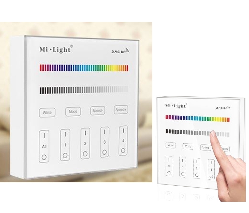 4-Zonen Touch-Kontroller 4KC-B3 Funk zur MiBoxer Mi-Light Serie AP Batteriebetrieben