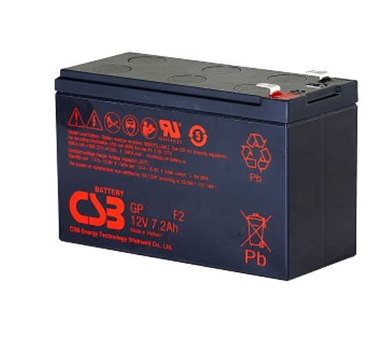 33-175-00058_12V_CSB_AKKUKxVabdN3BbpnR 12V Bleiakku 12V 7,2Ah OEM 151x65x94mm Kontakten 6,3mm