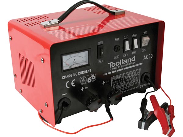 33-455-01020_Autobatterie_Ladegeraet_mit_Ampermeter_12V_24V KFZ Ladegerät für 12V oder 24V Bleiakkus mit Ampermeter bis 20A Ladestrom