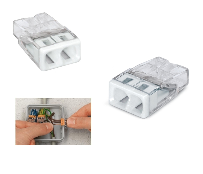 WAGO Klemme 2-Leiter Steckklemme 100er-Pack WAGO Klemme 2-Leiter Steckklemme 100er-Pack