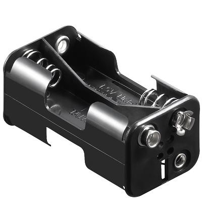 33-475-00023-went-11465 Batteriehalter für 4 Mignon AA Zellen Druckknopfanschluss
