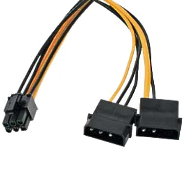 PCI-E_Adapter_B1_53-680-00261 PC Netzteil Adapter 2x5,25 auf PCI Express 6pol PCI-E