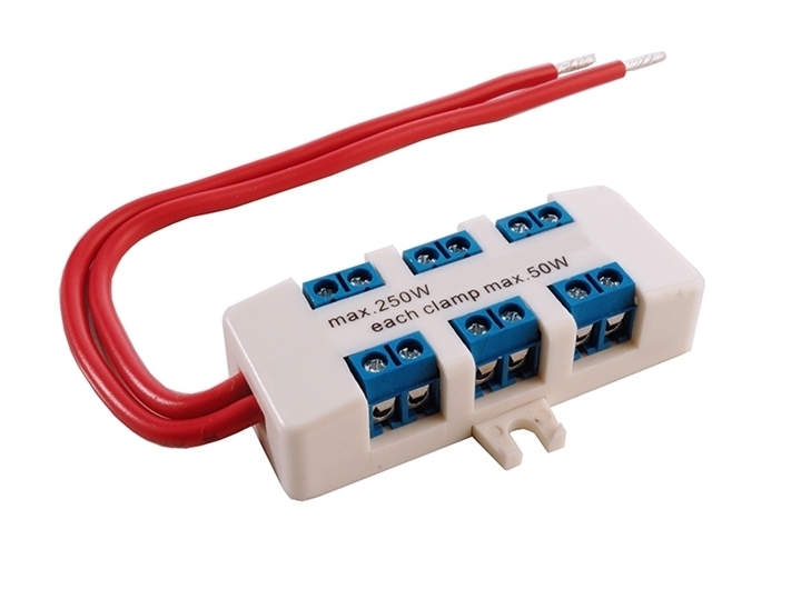 LED-Stromverteiler-fuer-12V-24V-39-405-00180 Netzteiladapter Verteiler 6-fach Niedervoltverteiler für 12V 24V bis 210W LED oder Halogen