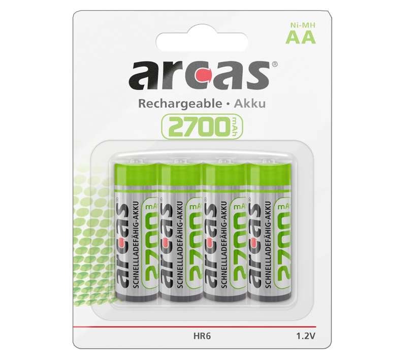 Arcas_Ni-MH_Akku_2700_33-175-07010 AA Mignon Akku 2700mA NiMH 4er Pack