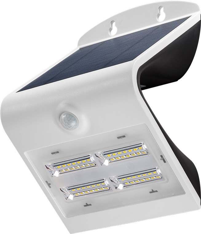 94-700-00400_Solarlampe_Hauseingang_B1 3,2W Solar Lampe Solarlicht Wandlampe für Hauseingänge mit Bewegungsmelder Weiss