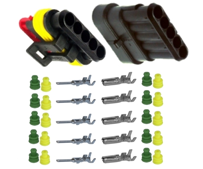 5pol KFZ Stecker SET IP67 Automotive Stecker-Kupplung