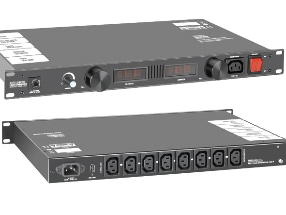 19zoll-schrank-steckdose-rack-steckdose 19zoll Steckdose mit Hauptschalter Voltmeter Beleuchtung Sicherung Entstörfilter Stromverteiler