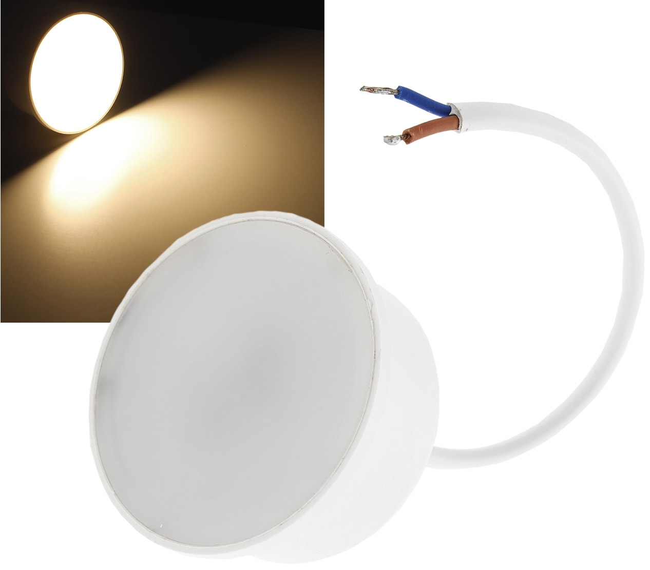 LED-Modul_5W_3000K_32-747-01230_B1 5W LED Birne 50mm MR16 390lm 230V 3000K WW LED Modul