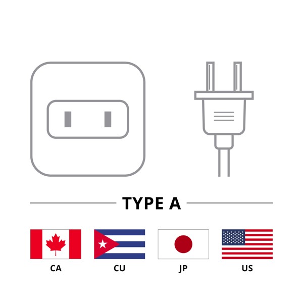 USA Adapter Reiseadapter flach 2pol USA auf Europa NEMA 1-15