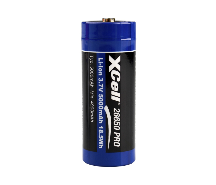 Lithium Akku 26650   3,7V 5000mAh 70x26mm