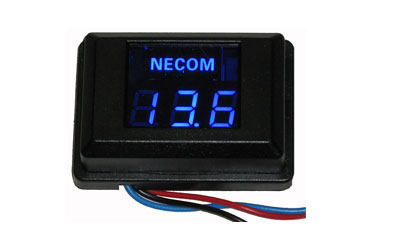 12V Voltmeter Blau Aufbau Unterbau LED