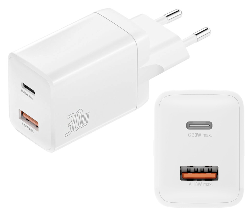 USB Netzteil USB-C Schnellladegerät 30W Ladegerät mit USB-C und USB-A PD30 USB Netzteil USB-C Schnellladegerät 30W Ladegerät mit USB-C und USB-A PD30