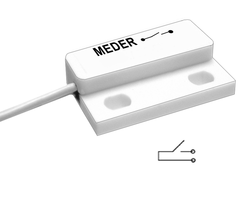 Magnetkontakt Reedkontakt Reedschalter Weiss 23x14mm NO im Auslieferzustand