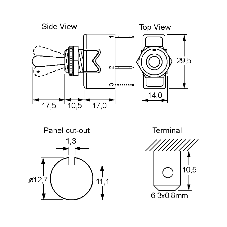 95-834-00190_Taster_ON-OFF-ON_Zeichnung