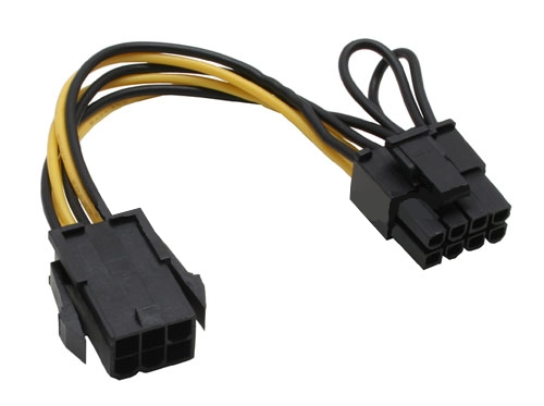53-680-00258_PC_MB_Adapter PC Netzteil Adapter PCI Express 6pol auf PCI-E 8pol
