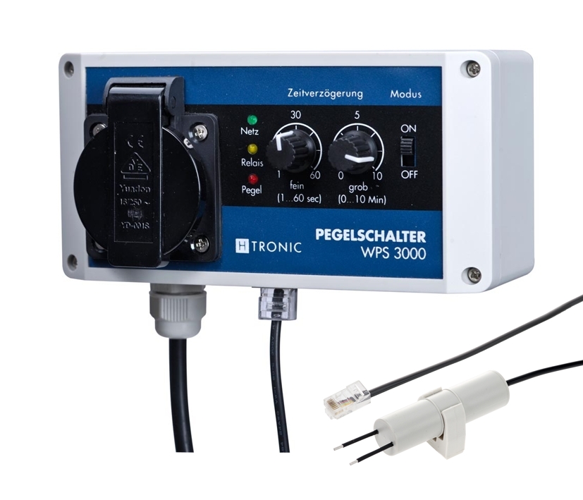 wasserpegelschalter_11-690-05050_wps3000_1 Wasserpegelschalter einstellbare Pegelüberwachung Pumpen Steuerung 230V mit Relais WPS3000