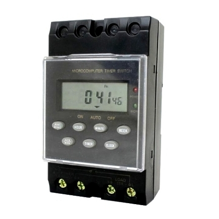 24V_Zeitschaltuhr_99-100-00190 24V Zeitschaltuhr Einbauuhr Hutschiene bis 3500W Zeitrelais