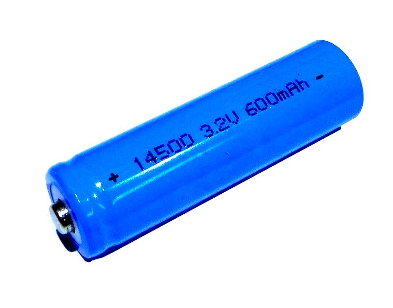 Lithium Akku 14500 3,2V 600mAh Mignon AA 50x14mm LI-ION