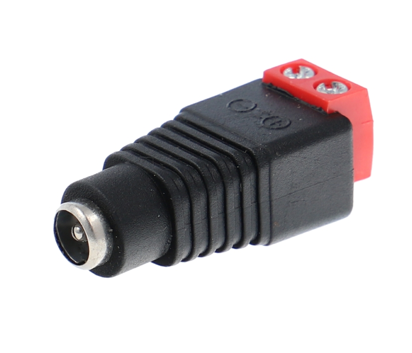 41-149-00330_Hohlsteckerbuchse_auf_Klemme Adapter Hohlstecker Kupplung 5,5x2,1mm auf Klemme Schraubanschluss 2Draht Adapter