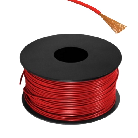 42-774-00405-Litze-Rot-LIY 100m Litze 1x 0,25qmm LIY ROT