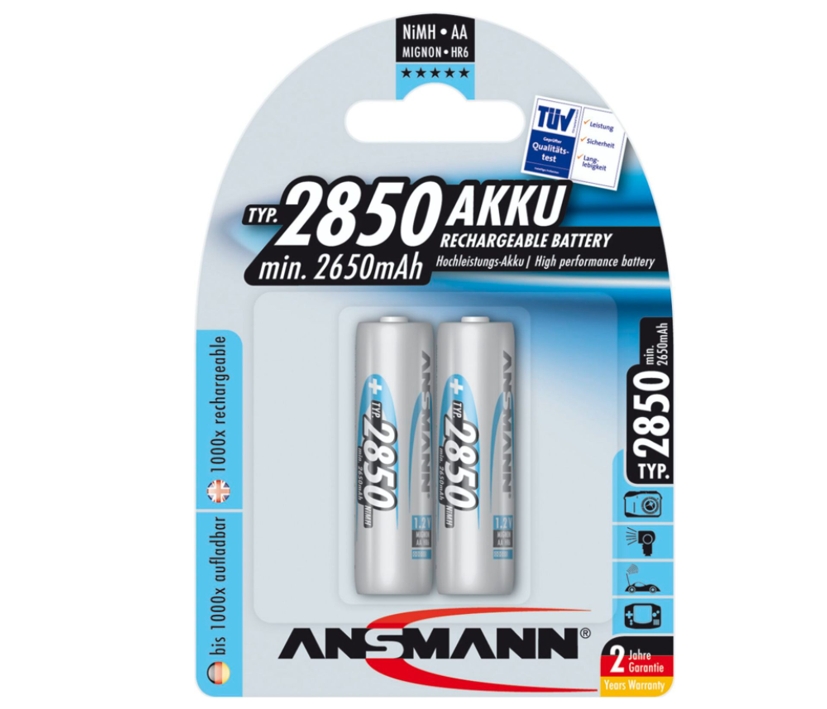 33-175-01715 AA Mignon Akku 2850mA NiMH Digital und Photo 2er Pack