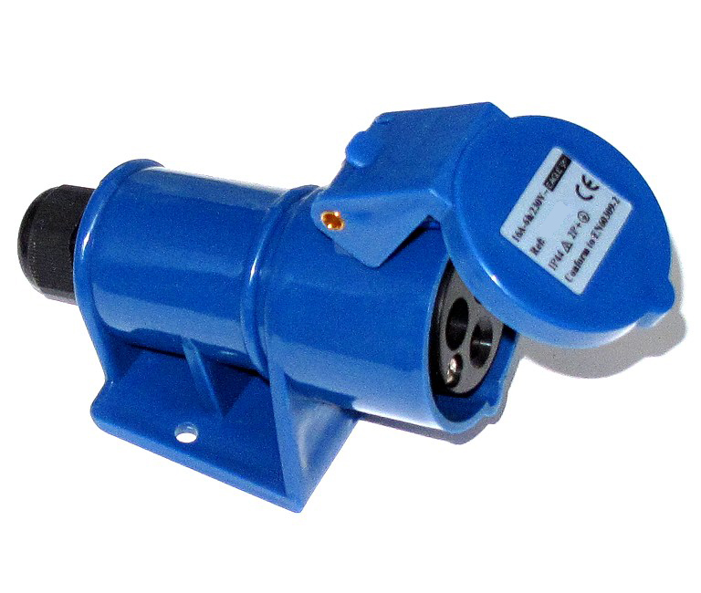 CEE_16A_AP_Dose_Bild03_39-868-00030 Caravan 16A Steckdose 16A 230V Blau AP Wandsteckdose