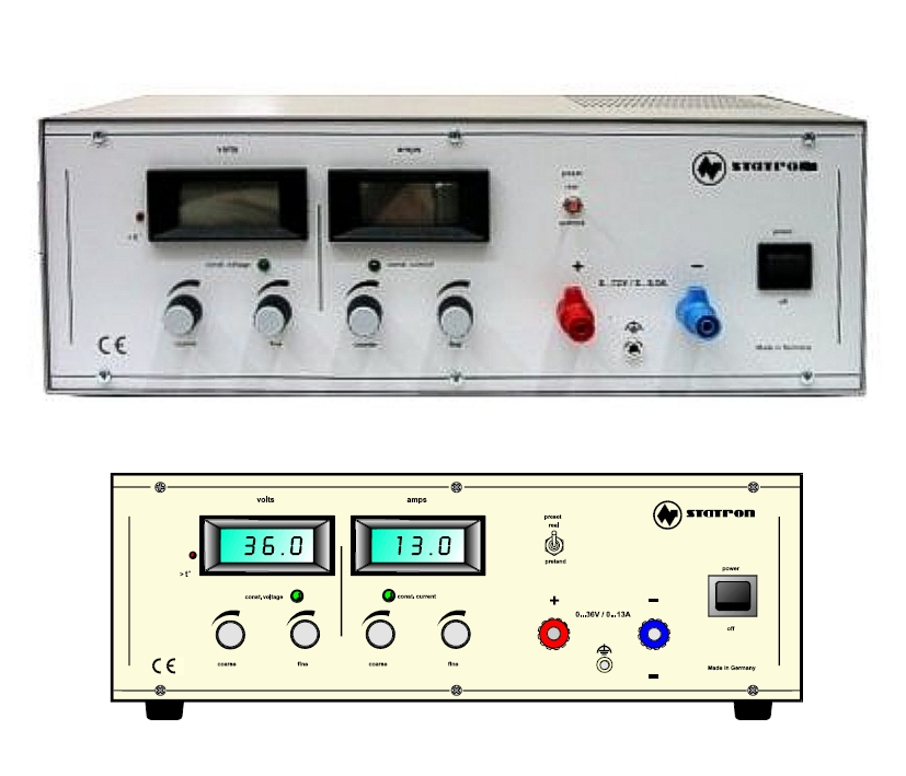 Labornetzgerät 0-36V 13A 470Watt Digital Ideal für Schule RISU konform Labornetzgerät 0-36V 13A 470Watt Digital Ideal für Schule RISU konform