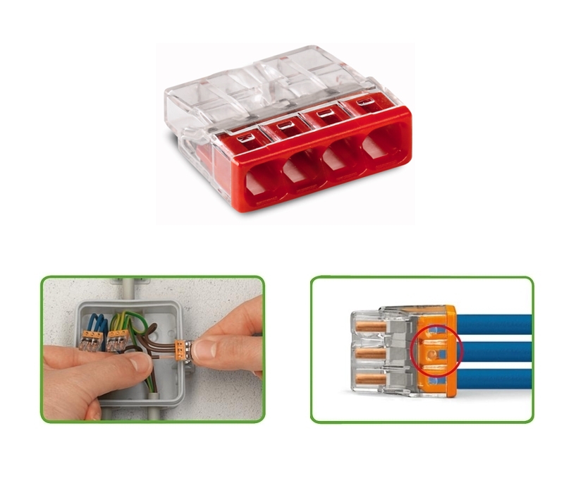 Wago_Steckklemme_2273-204_45-822-01540 WAGO Klemme 4-Leiter Steckklemme 100er-Pack