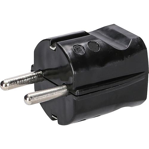 Schutzkontaktstecker_Schwarz_39-867-00012 Schutzkontaktstecker Schwarz 16A 250VAC