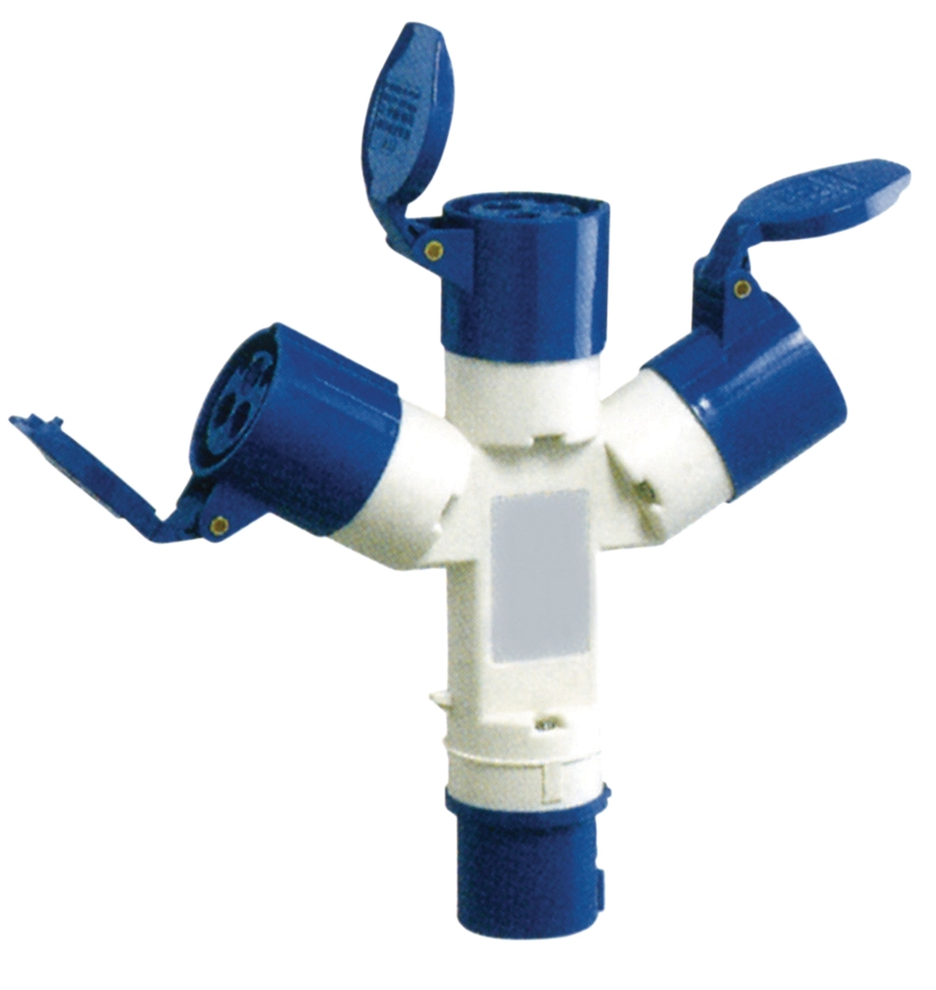 CEE_Verteiler_16A_39-868-00500 Caravan CEE Verteiler Adapter bzw 3-fach Splitter