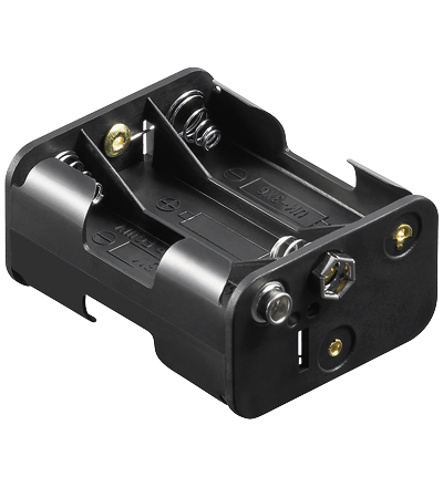 33-475-00025_2015_01 Batteriehalter für 6 Mignon AA Zellen Druckknopfanschluss