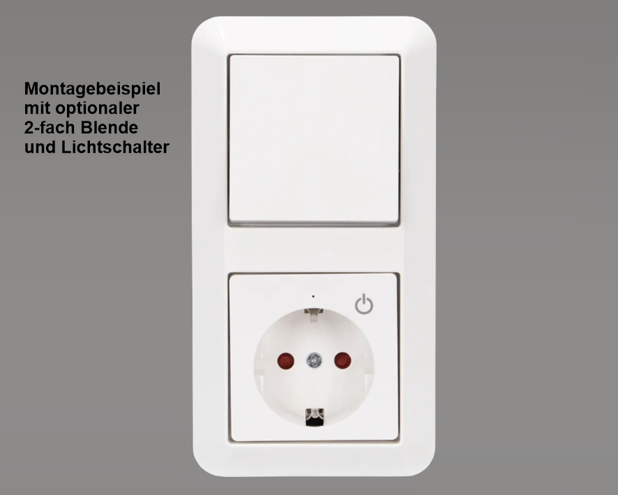 WIFI Steckdose mit Smarthome APP 80x80mm Blende 55x55mm RW Reinweiss