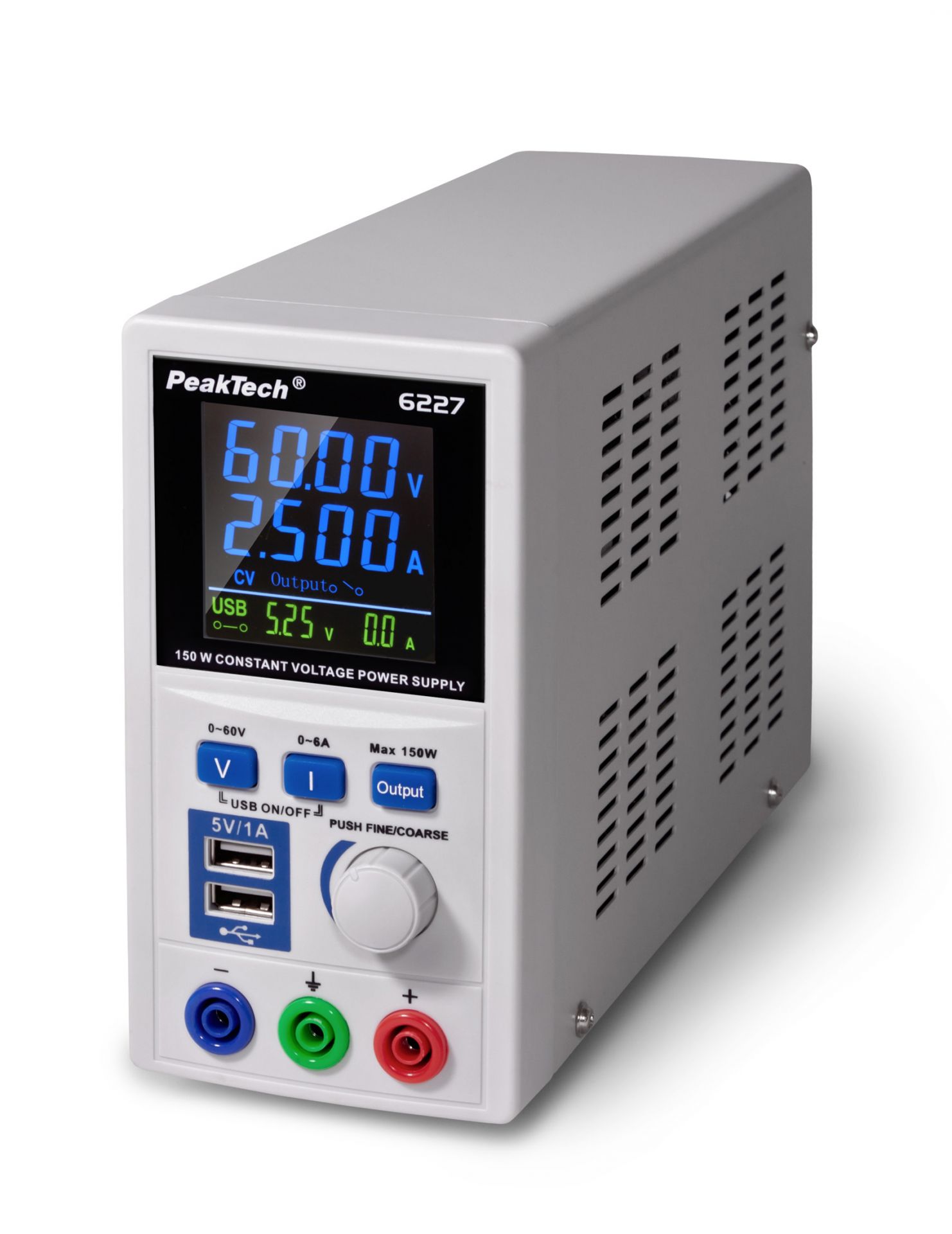 Labornetzteil_0-60V_6A_6227_93-807-00798_B1 Labornetzgerät 0-60V 6A Labornetzteil mit 2xLED-Display Blau 2xUSB P6227