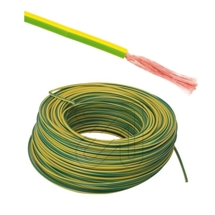 H07VK-Litze-GRUEN-GELB-PE-42-772-00490-B3 100m Litze H07VK 1,5qmm PE Kabel Gelb-Grün Verdrahtungsleitung