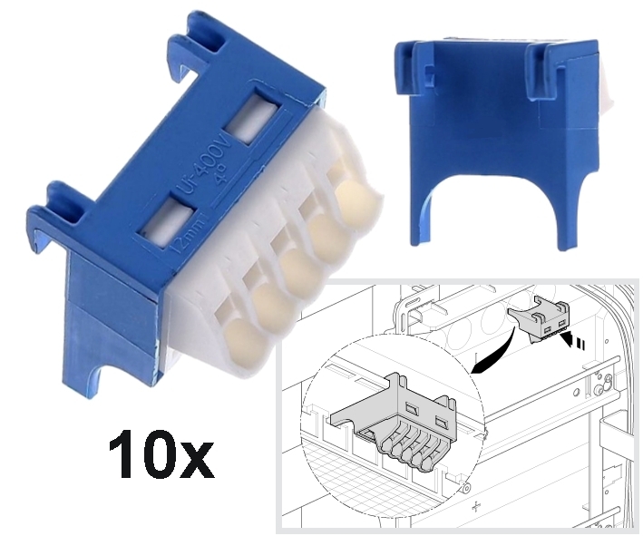 Verteilerklemmen N-Klemme 5pol 1,5-4qmm Blau VZ455N - 10er Pack