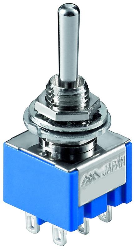 95-834-00027-Kippschalter-65d Schalter Kippschalter 2xUM Ein-Aus-Ein mit Mittelstellung Serie-500